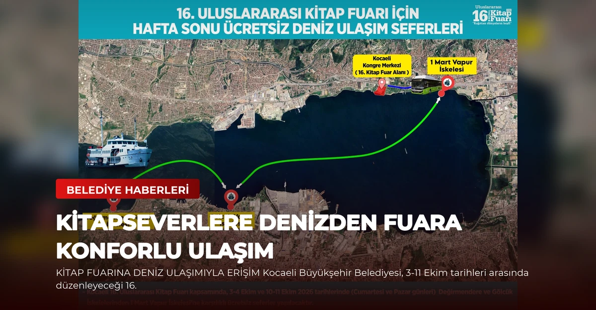 Kitapseverlere denizden fuara konforlu ulaşım