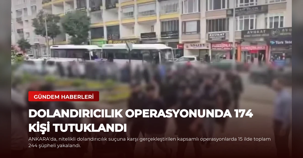 Dolandırıcılık Operasyonunda 174 Kişi Tutuklandı