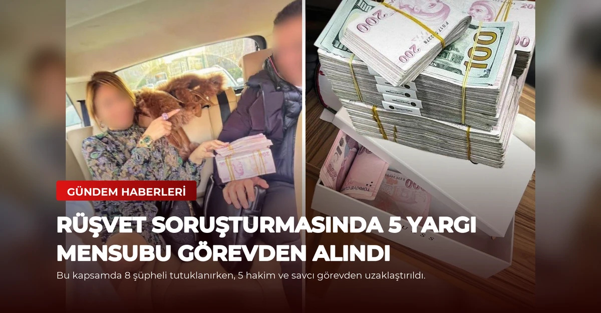 Rüşvet Soruşturmasında 5 Yargı Mensubu Görevden Alındı