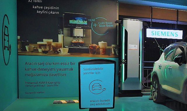  Sürdürülebilirliğe katkı sunan elektrikli araç şarj istasyonu, İskenderun Siemens mağazasında hizmet vermeye başladı